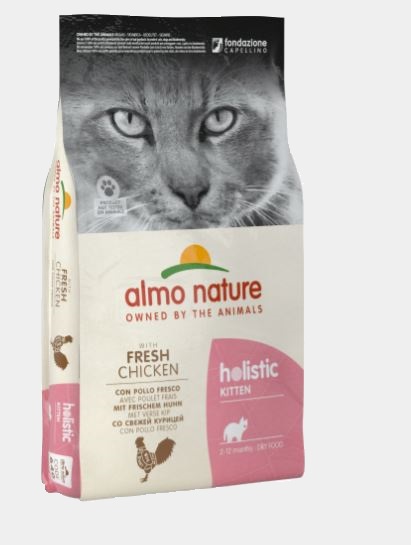 Корм Almo Nature Holistic Kitten Fresh Chcken для котят, с курицей, 2 кг