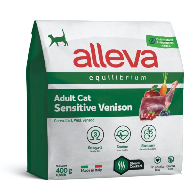 Alleva Equilibrium Adult Cat Sensitive Venison корм для взрослых кошек,оленина,400г.