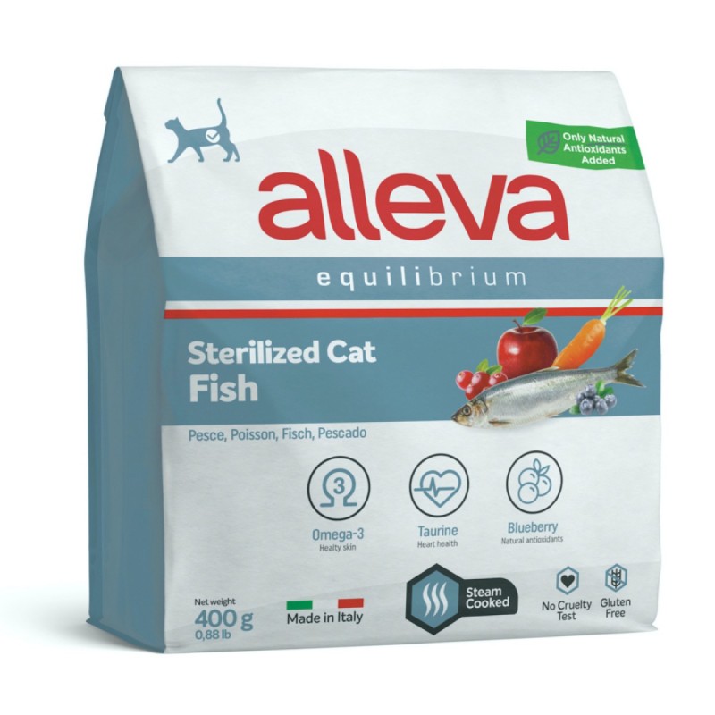 Alleva Equilibrium Sterilized Cat Fish корм для стерилизованных кошек,рыба,400г.