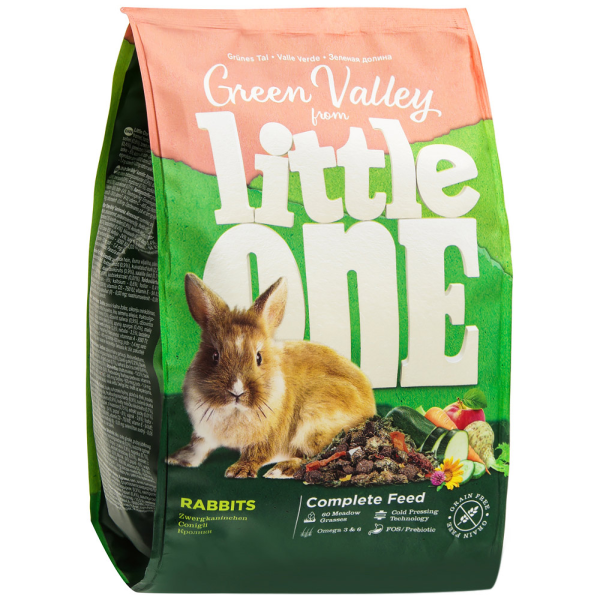 LITTLE ONE Зеленая долина корм из разнотравья для кроликов, 750 г