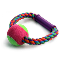 Игрушка для собак "Веревка-кольцо с ручкой, 1 мяч" d65/165мм, 12111027