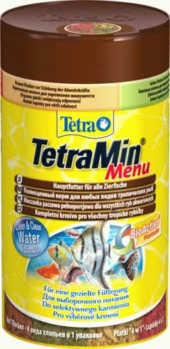 Tetra Menu корм для всех видов рыб "4 вида" мелких хлопьев, 25гр (100мл)