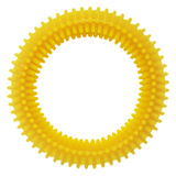 Tappi игрушка для собак "Сириус", кольцо с шипами, жёлтый, диаметр 61 мм