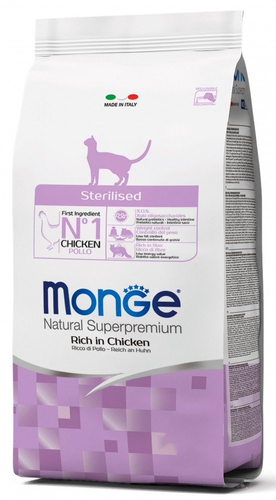 Monge Cat Daily Line Sterilised сухой корм для стерилизованных кошек, из курицы 1,5 кг