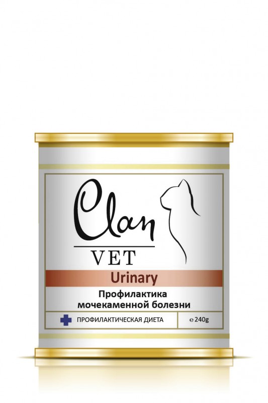 Clan Vet Urinary консервs для кошек, профилактика МКБ, 240гр.