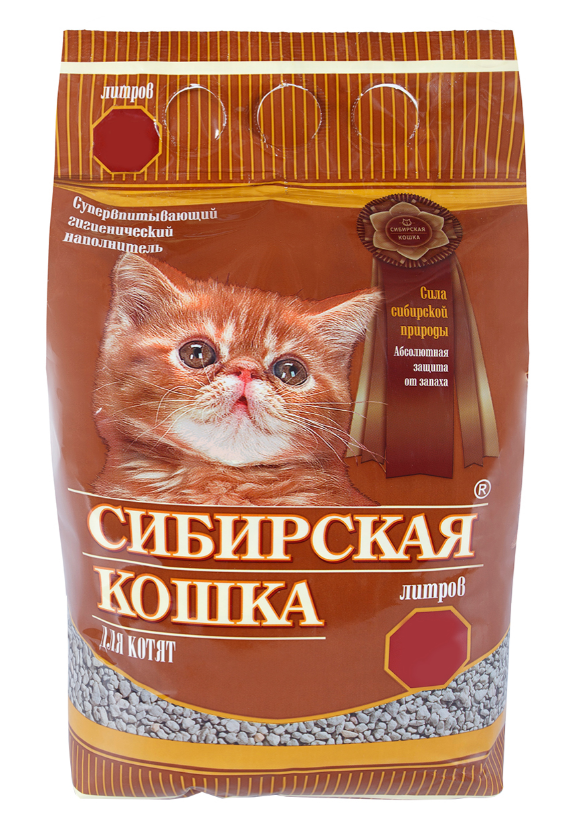 Сибирская кошка наполнитель для котят, супервпитывающий, гигиенический, 2.34 кг (5л.)