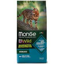 Monge Cat BWild GRAIN FREE сухой корм для стерилизованных кошек, беззерновой, из тунца, 1,5 кг