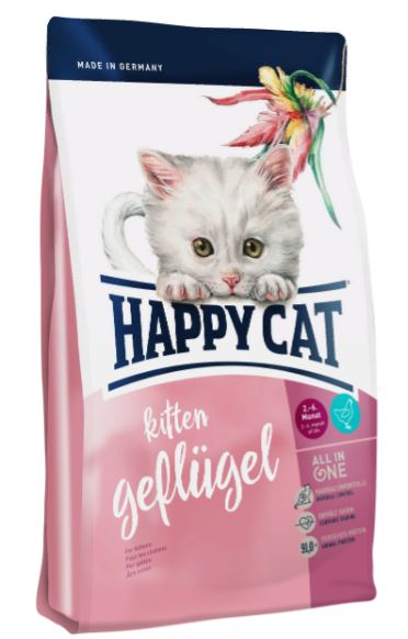Корм Happy Cat Kitten для котят, с птицей, 1.4 кг
