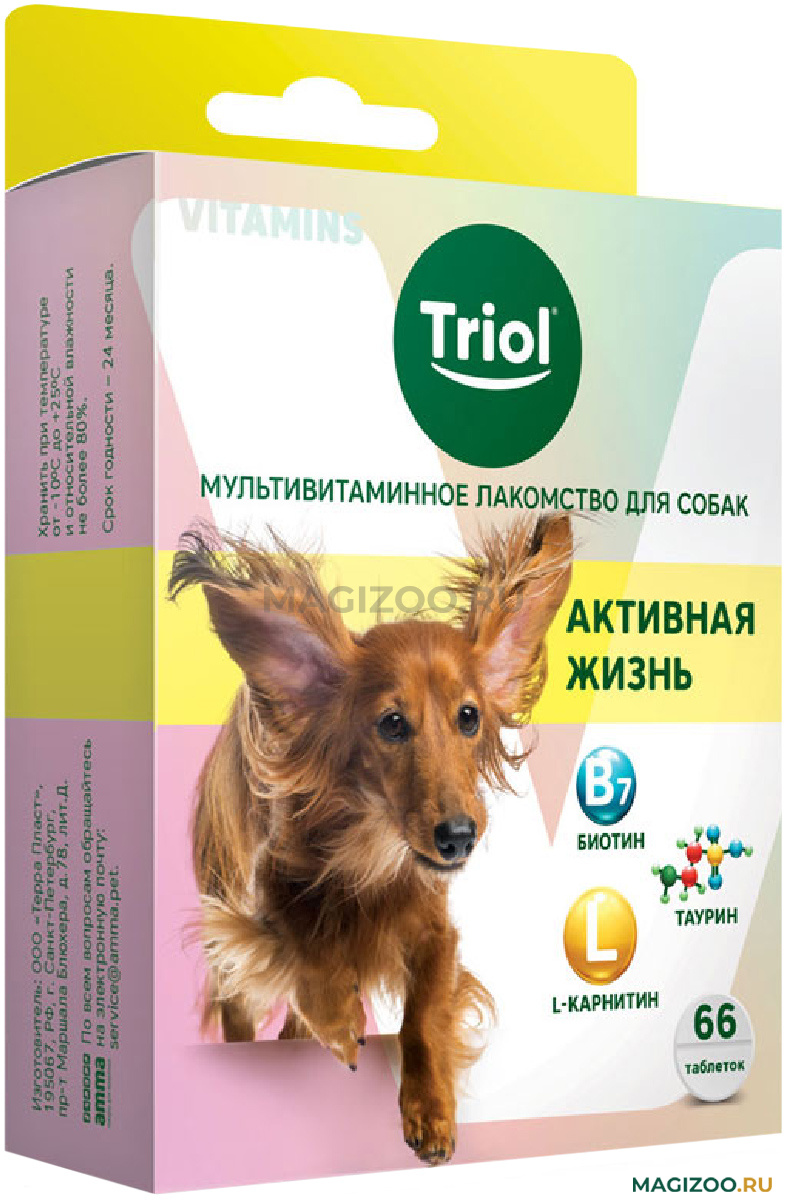 Triol мультивитаминное лакомство для собак "Активная жизнь", 33 г