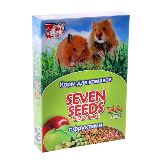 Корм для хомяков Seven Seeds с фруктами 500гр