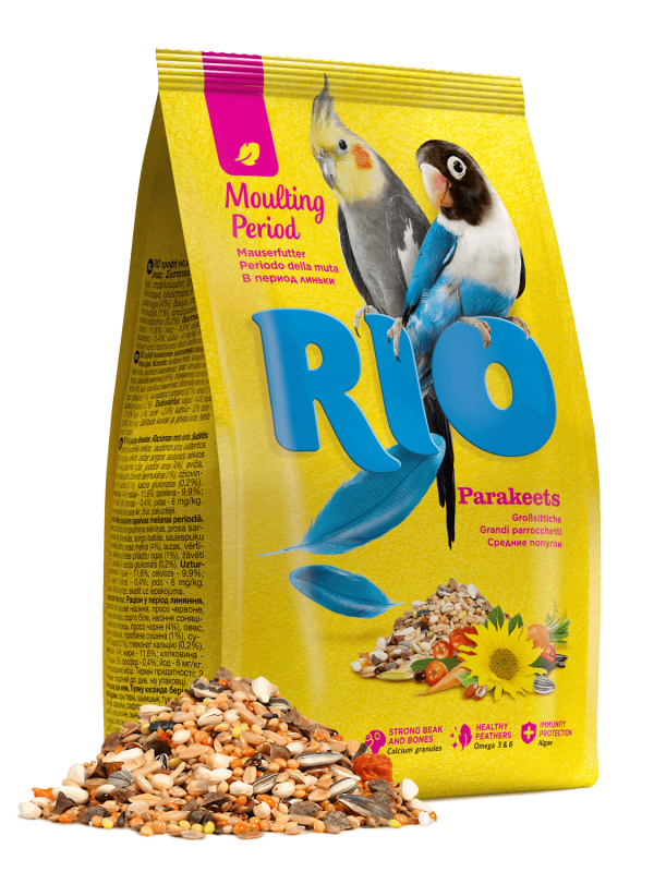 RIO корм для средних попугаев во время линьки, 500 г