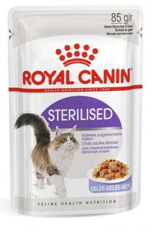 Влажный корм Royal Canin Sterilised для кастрированных кошек кусочки в желе 85 г