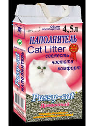 Pussy-Cat Cat Litter наполнитель для кошек, древесный, 4.5л. (2,8кг)