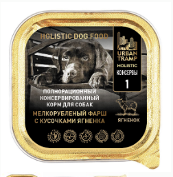 URBAN TRAMP консервированный корм HOLISTIC для собак, паштет с ягненком, 100г