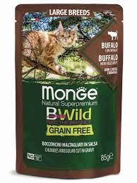 Влажный корм Monge Cat BWild GRAIN FREE для котят и кошек крупных пород, из мяса буйвола с овощами 8