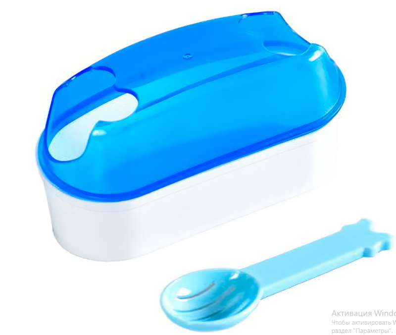 Homepet Купалка для малых грызунов, пластиковая с совком, 14.5х7х7 см