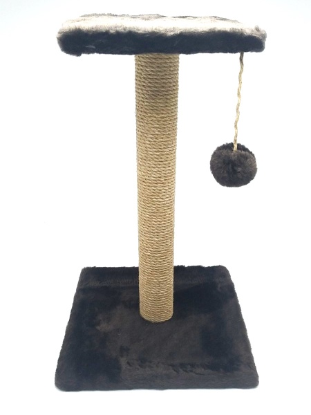 Когтеточка-столбик PerseiLine (столбик + площадка), джут, 50х30 см