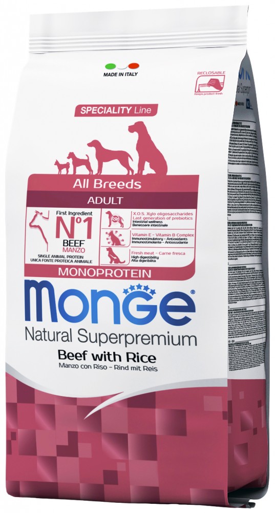 Monge Dog Speciality Line Monoprotein сухой корм для взрослых собак говядина 2,5кг