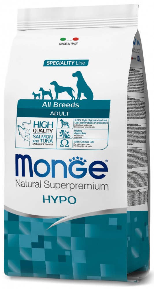 Monge Dog Speciality Line Hypo сухой корм для взрослых собак, гипоаллергенный, лосось+тунец 2,5кг