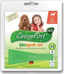 Green Fort NEO БиоКапли на натуральных маслах от эктопаразитов для собак до 10-25кг