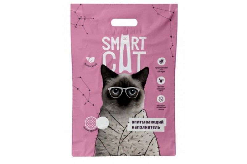 Smart Cat Впитывающий наполнитель 10л/ 5 кг мелкая фракция