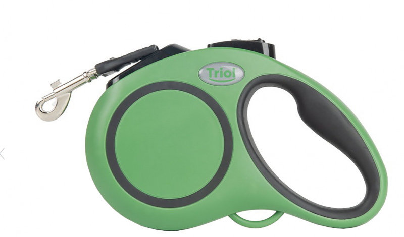 Triol Поводок-рулетка Urban для собак весом до 15 кг, лента, зеленый, размер S, 5 м