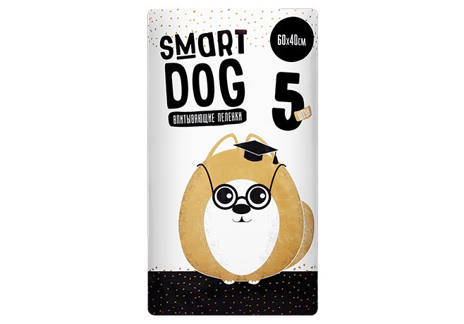Smart Dog Впитывающие пеленки для собак 60*40, 5 шт, 0,1 кг