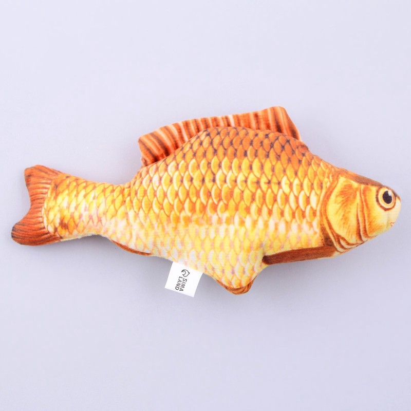 Игрушка для кошек с мятой «Рыбка» из текстиля, 23 см.