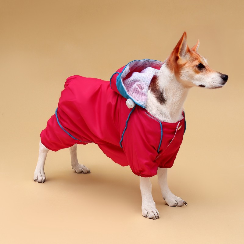 Комбинезон для собак, демисезонный с сумкой, размер XL (ДС 37, Ог 49, ОШ 33 см), розовый.