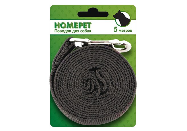 Homepet поводок брезентовый, 25 мм х 5 м.
