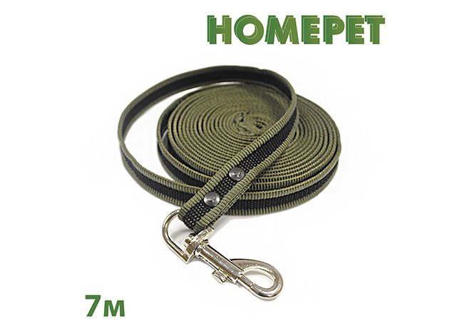 Homepet поводок брезентовый, 18 мм х 7 м.