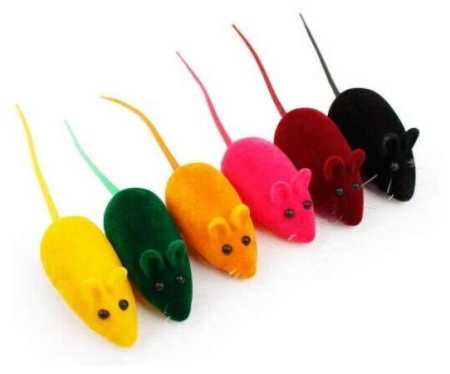 Мышь бархатная, 6 см, микс цветов