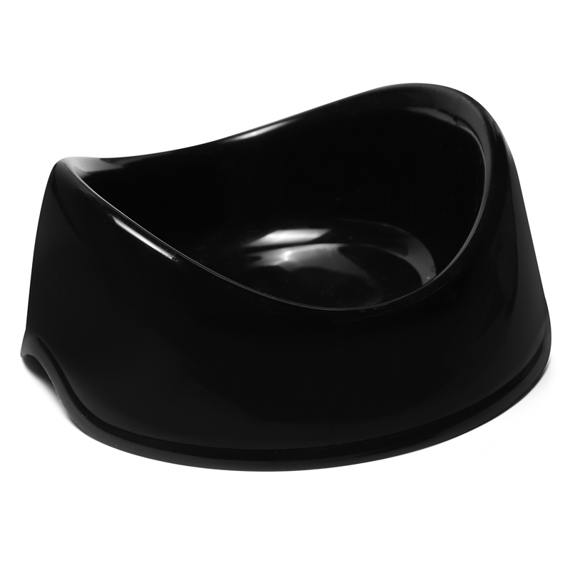 Gamma миска Инь Ян для кошек, пластиковая, цвет черный, 0.4 л, 168x165x68 мм.
