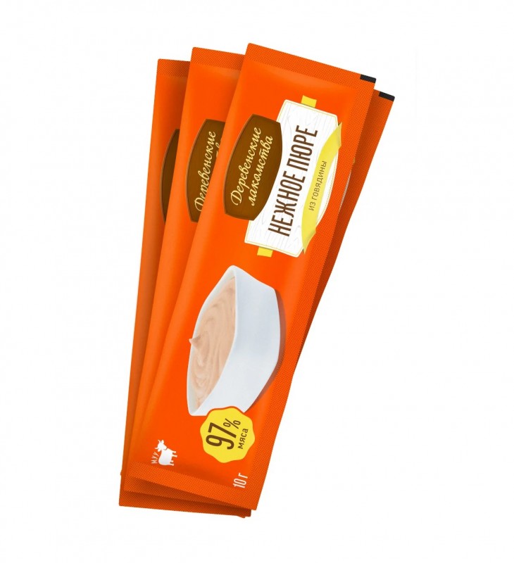 Деревенские лакомства для собак, нежное пюре ассорти 10 г