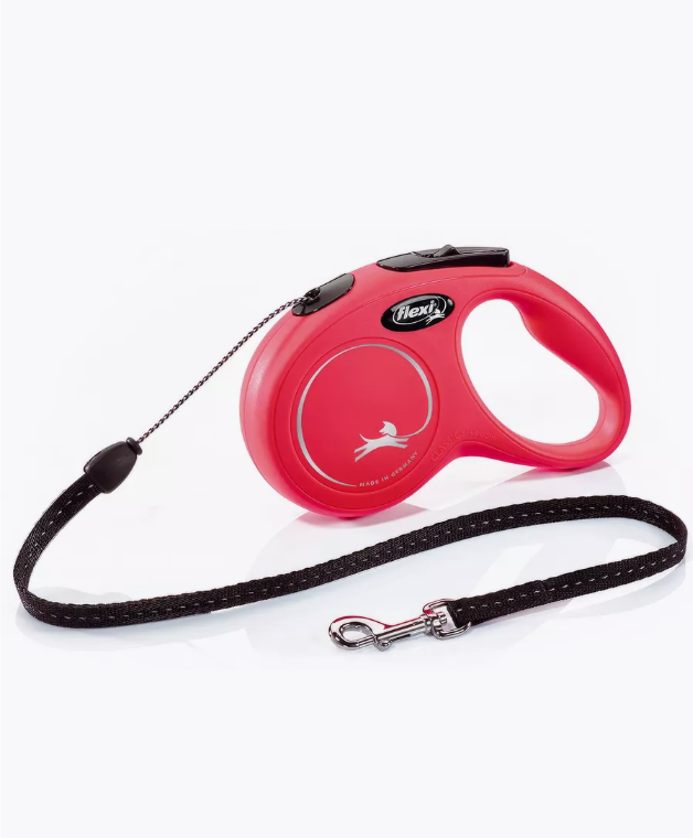 FLEXI Рулетка коллекция New Classic S (до 12кг.) 5 м, трос, красная