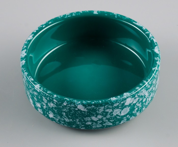 Миска керамическая для грызунов "Брызги", 8,5 х 3 см, 100 мл, зелёная