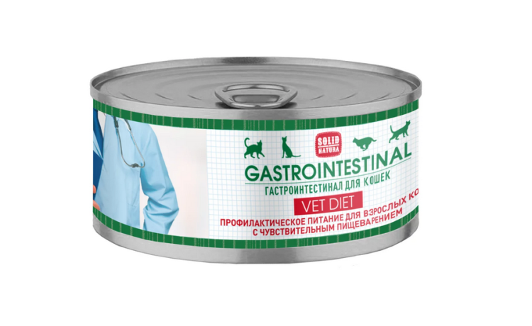 Solid Natura Vet (Солид Натура Вет) Gastrointestinal Консервы лечебные для кошек при болезнях ЖКТ 10