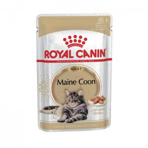 Роял Канин Maine Coon Adult паучи для взрослых кошек породы Мэйн Кун, кусочки в соусе, 85 г