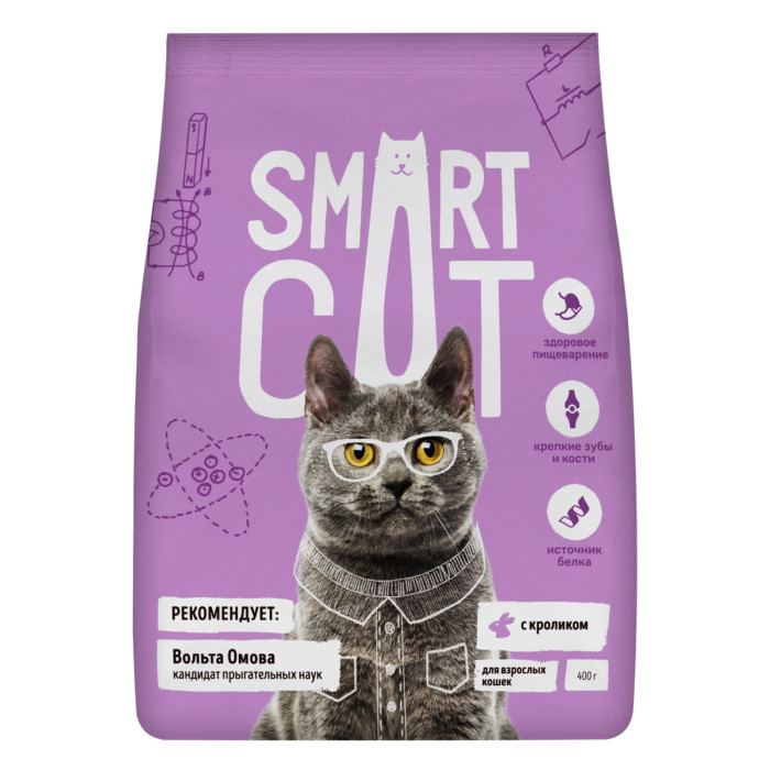 Smart Cat Сухой корм для кошек, кролик, 5кг.