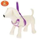 Шлейка регулируемая дышащая, светоотражающая, размер M, фиолетовая