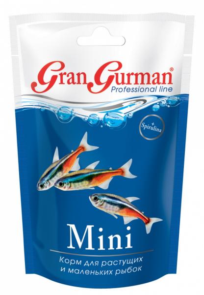 Корм Gran Gurman Mini профессиональный для растущих и маленьких рыбок, пакет 30 г