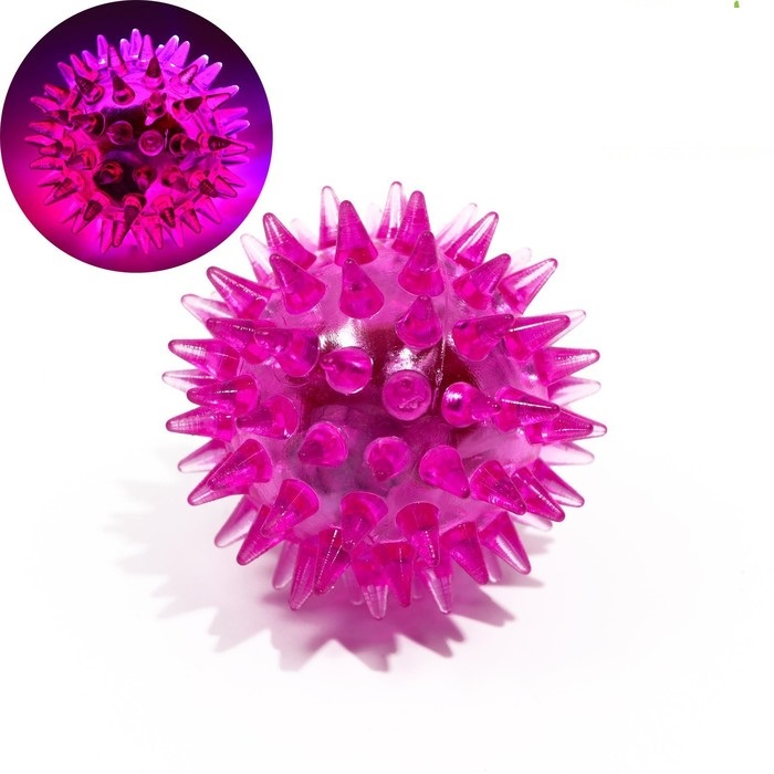 Мяч светящийся мини для кошек,TPR, 3,5 см, мис цветов