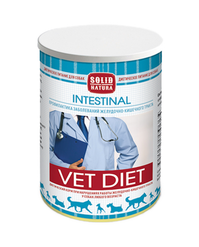 Solid Natura VET Gastrointestinal консервы для собак, профилактика заболеваний ЖКТ, 340 г.