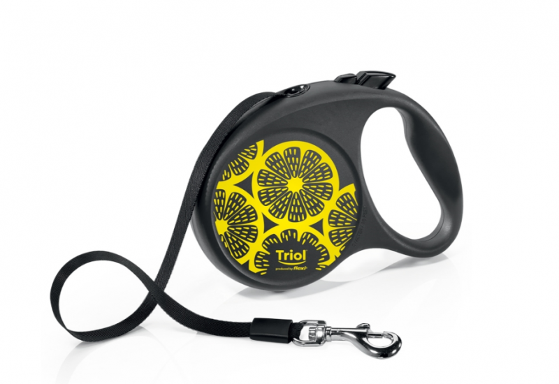 Triol Поводок-рулетка для собак Flexi Joy Lemon L (до 50 кг), 5 м, лента