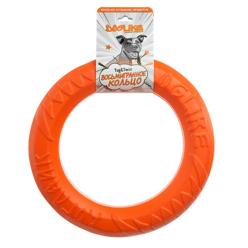Doglike Снаряд Tug&Twist Кольцо восьмигранное малое, цвет оранжевый