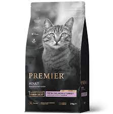 PREMIER Cat Salmon сухой корм для кошек, Свежее филе лосося с индейкой, 2 кг.